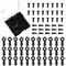 Picture Frame Turn Button Fasteners Set, 100 PCS Picture Frame Backing Clips Photo Frame Hardware Clips with 100 Pieces Screws for Hanging Pictures, Photos, Drawing by PinCute (Black)